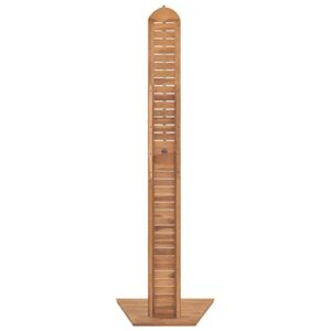 xiannv Garden Shower Solid Teak 27.6"x29.5"x80.3" Garden Shower with Base Adjustable Pressure Wood Outdoor Multi Colors