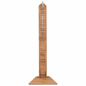 xiannv Garden Shower Solid Teak 27.6"x29.5"x80.3" Garden Shower with Base Adjustable Pressure Wood Outdoor Multi Colors