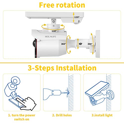 WEILAILIFE Solar Motion Sensor Light Outdoor, Wireless Solar Security Floodlight, Waterproof 1600- Lumen LED Spotlight for Garden, Driveway, Backyard, Pathway, Porch, Patio, Camp