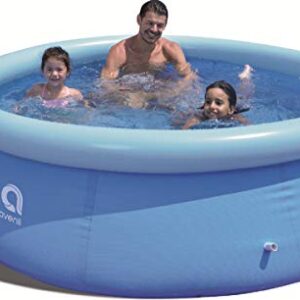 Family Inflatable Swimming Pool,Inflatable Kiddie Pools,Inflatable Top Ring Swimming Pools, Adults Pools Inflatable Outdoor Garden Waters Sports Game Easy Set Durable (8ft x 25in, Blue)