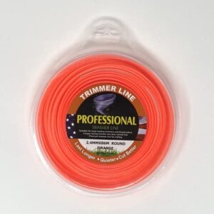 0.105-inch professional round trimmer line 223-foot length, suitable for most trimmer, brushcutters, weed eater and edger, commercial grade for professional, longer lasting (0.105 inch x 223 ft)