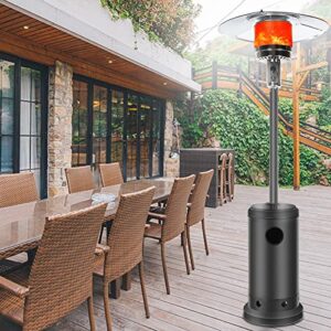 patio heaters outdoor propane heater with cover -87 inch outdoor portable heaters with wheels -space heaters for garden, patio, outdoor, porch and pool