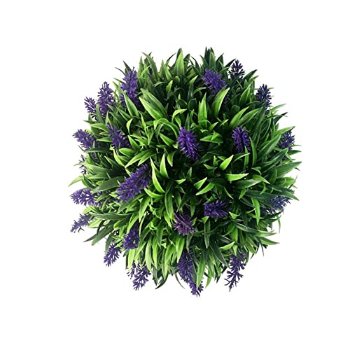 Jkapagzy Simulation Grass Ball Artificial Lavender Outdoor Plant Bush Patio for Wedding Hotel Garden Home Party Yard