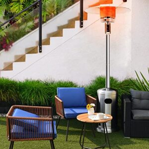 ARLIME Patio Heater Outdoor, 48000 BTU Gas Patio Heater with Trip-over Protection & CSA Certified, Stainless Steel Outdoor Propane Heater with Wheels for Yard, Garden, Party Commercial Restaurant