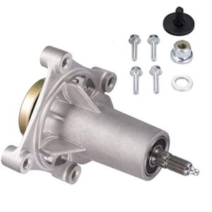 spindle assembly for craftsman/hus/ariens/poulan, mandrel assembly for 42″ 46″ 48″ 54″ mower deck, come with all mounting hardware including threaded bolt and grease fitting, replace 187292 192870