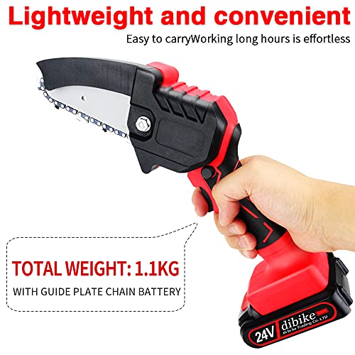 Mini Cordless Chainsaw，Electric Protable Chainsaw with One-Hand Lightweight Pruning Shears Chainsaw for Garden Tree Branch Wood Cutting