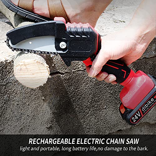 Mini Cordless Chainsaw，Electric Protable Chainsaw with One-Hand Lightweight Pruning Shears Chainsaw for Garden Tree Branch Wood Cutting