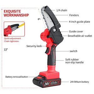 Mini Cordless Chainsaw，Electric Protable Chainsaw with One-Hand Lightweight Pruning Shears Chainsaw for Garden Tree Branch Wood Cutting