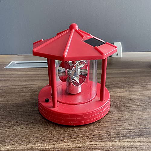 Erthree Garden Solar Lights, Outdoor LED Solar Lighthouse, Durable Rotatable Waterproof Solar Lights for Pathway (red - L)