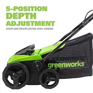 Greenworks 13 Amp 14-Inch Corded Dethatcher / Scarifier, DT13B00