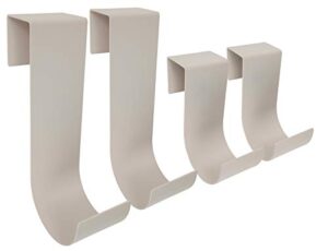 mide products 23set-t fence hooks, fits 1-3/4 inch to 2-1/8 inch railing, tan/beige