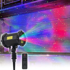 lunmore firefly garden lights star projector laser christmas lights with colorful led background light