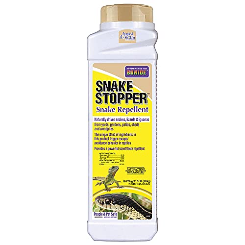 Bonide Snake Stopper Snake Repellent, 1.5 lbs Ready-to-Use Granules, Outdoor Deterrent for Snakes, Lizards, Iguanas