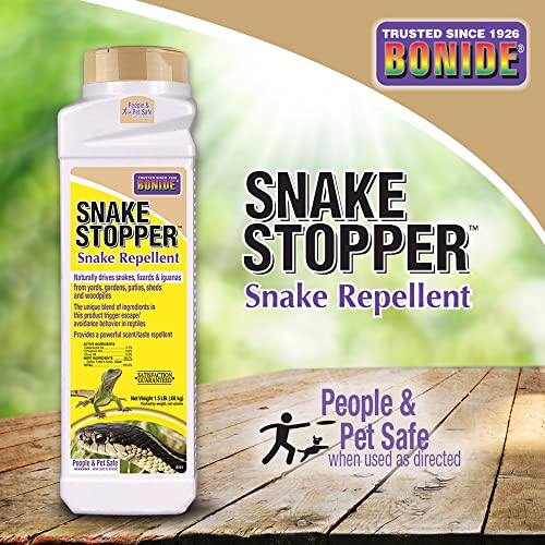 Bonide Snake Stopper Snake Repellent, 1.5 lbs Ready-to-Use Granules, Outdoor Deterrent for Snakes, Lizards, Iguanas