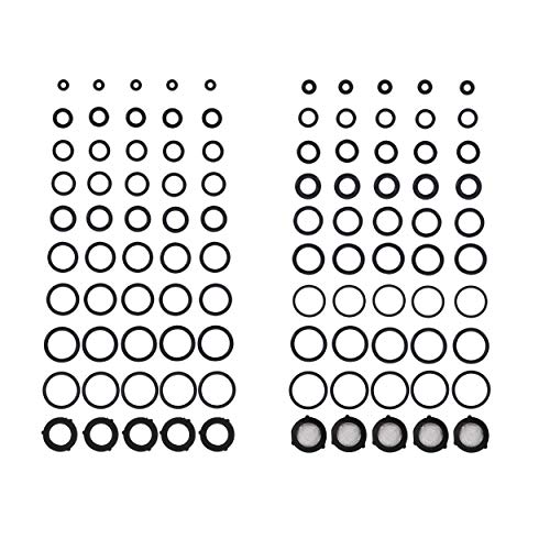 Tool Daily Pressure Washer O Rings Kit for Pump, Hose, Gun, Wand, Coupler, Adapter, Nozzle, 18 Sizes, 100 Pieces