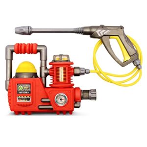Lanard Tuff Tools: Power Washer - Kids Tool Toy, Hose Connecting, Sprays Water, Ages 3+