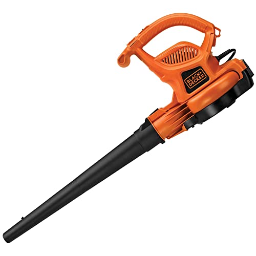 BLACK+DECKER Electric Leaf Blower, Leaf Vacuum and Mulcher 3 in 1, 250 mph Airflow, 400 cfm Delivery Power, Reusable Bag Included, Corded (BEBL7000)