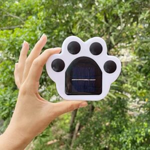 EMINGSKY Solar Light Paw Prints for Ground Path Dog Paw Garden Lights for Walkway Yard Lighting (8 Pack Color Changing Light)