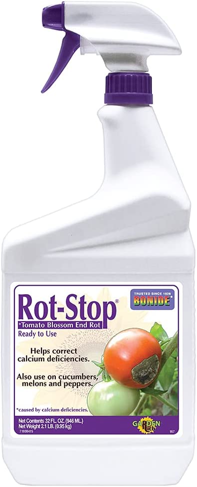 Bonide Rot-Stop Tomato Blossom End Rot, 32 oz Ready-to-Use Spray Garden Fertilizer for Calcium Deficiency in Plants