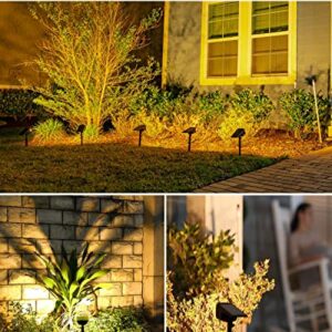 Biling Solar Spot Lights Outdoor, 28 LEDs 2-in-1 Bright Solar Outdoor Lights Landscaping Spotlights, IP67 Waterproof Solar Powered Spot Lights for Yard Garden Pathway (Warm White 2pack)