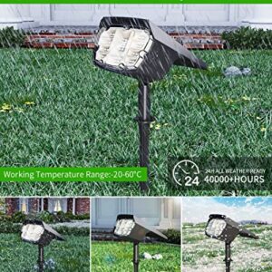 Biling Solar Spot Lights Outdoor, 28 LEDs 2-in-1 Bright Solar Outdoor Lights Landscaping Spotlights, IP67 Waterproof Solar Powered Spot Lights for Yard Garden Pathway (Warm White 2pack)