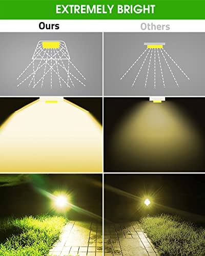 Biling Solar Spot Lights Outdoor, 28 LEDs 2-in-1 Bright Solar Outdoor Lights Landscaping Spotlights, IP67 Waterproof Solar Powered Spot Lights for Yard Garden Pathway (Warm White 2pack)