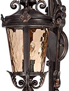 John Timberland Casa Marseille European Vintage Outdoor Wall Light Bronze French Vintage Sconce Fixture Decor for Exterior House Porch Patio Outside Deck Garage Yard Front Door Garden Home