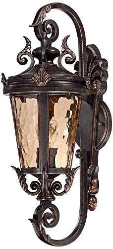 John Timberland Casa Marseille European Vintage Outdoor Wall Light Bronze French Vintage Sconce Fixture Decor for Exterior House Porch Patio Outside Deck Garage Yard Front Door Garden Home