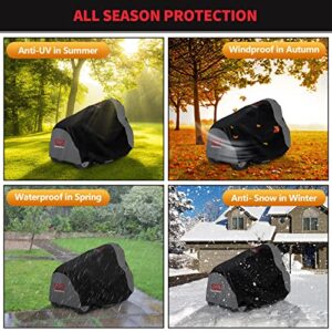 Riding Lawn Mower Cover, Upgrade Heavy Duty 600D Waterproof Polyester Oxford Tractor Cover UV & Dust & Water Resistant, Universal Fit Decks up to 54" with Drawstring & Storage Bag