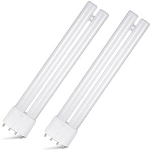 kittmip bug zapper replacement bulb 18w h shaped twin tube bulb indoor outdoor bug zapper light bulbs with 4 pin base (2)