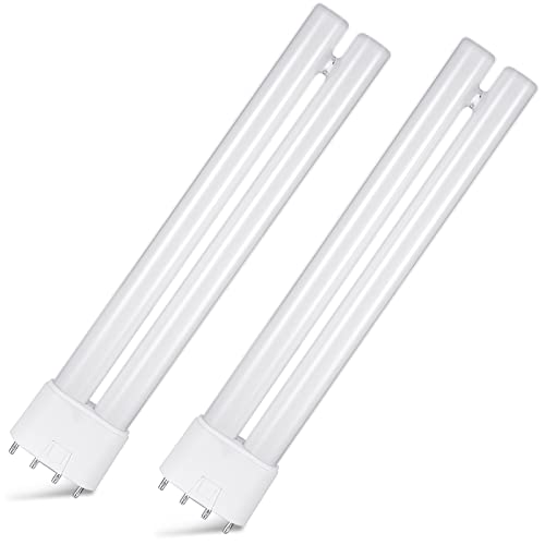 Kittmip Bug Zapper Replacement Bulb 18W H Shaped Twin Tube Bulb Indoor Outdoor Bug Zapper Light Bulbs with 4 Pin Base (2)