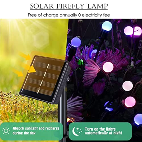 Upgraded Solar Garden Lights, 4 Pack Solar Powered Firefly Lights Outdoor Waterproof, Multicolor Solar Swaying Light for Outdoor Yard Patio Walkway Decor