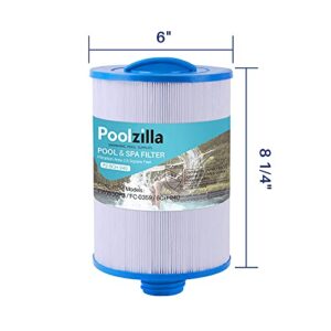 Poolzilla Replacement for Spa Filter PWW50P3(1 1/2" Coarse Thread), Unicel 6CH-940, 817-0050, Filbur FC-0359, 25252, 03FIL1400, Waterway Front Access Skimmer, Screw in SAE Thread Filter- 2 Pack