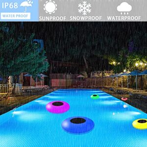 COPU Solar Floating Pool Lights, 16 Color Changing Pool Solar Lights, Pool Lights for Above Ground Pools, Outdoor Pool Accessories, Waterproof Floating Light, Pool Decor (12.6 INCH)