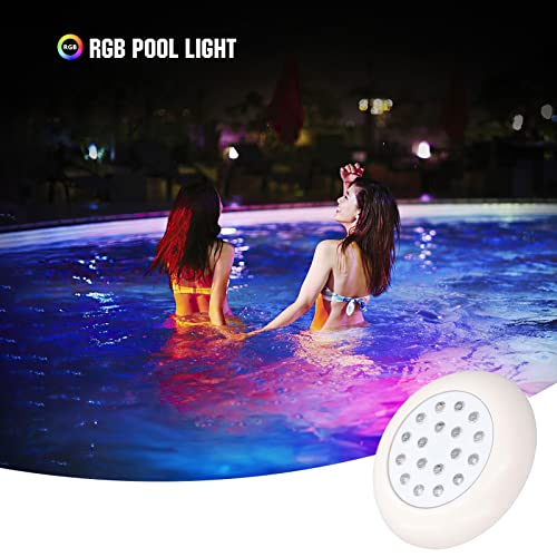 Lazmin112 Pool Light, 1000LM 10W RGB Color Changing LED Pool Lights, IP68 Waterproof Underwater Swimming Pool Spa Light, for Landscapes, Gardens, Public Fountains