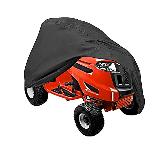 Outdoors Lawn Mower Cover 420D Polyester Oxford Waterproof Tractor Cover UV Protection Universal Fits for Ride-On Garden Tractor（72" L x 54" W x 46" H）