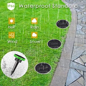 ARMXY Solar Ground Lights, Soil Moisture Monitoring Solar Garden Lights, Waterproof Solar Disk Lights for Pathway, Yard, Landscape, Walkway, Lawn, Driveway Decor, 6 Pack