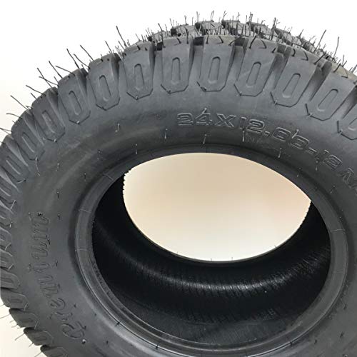 Hoosier Wheel 4 Ply Lawn Mower Tire - Set of 2 Tires (Compatible with JD Mowers and Many More)