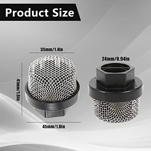 CDIYTOOL 6 Pcs Hose Inlet Strainer Filter, Inlet Suction Strainer Garden Hose Strainer Filter Pump Inlet Strainer Sprayer Filter 7/8 Thread for Garden Washers Water Filter Sprayer 390 395 495