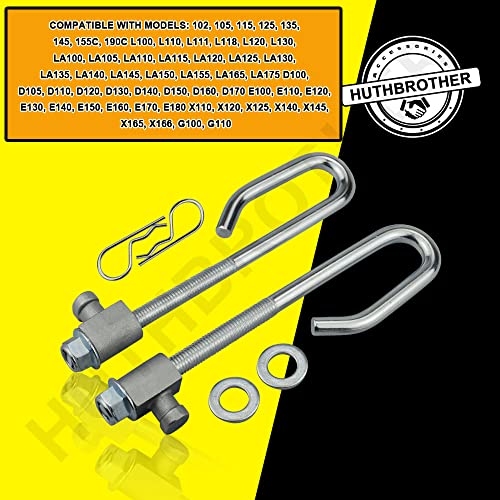 Huthbrother GX24864 GX21718 Deck Lift Hanger Rod kit, Compatible with John Deere 14M7465 GX26085 24M7053, for E130 Deck Lift Link Kit GX24864A GX24864B, Set of 2
