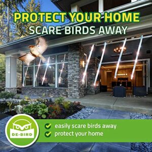 De-Bird: Scare Tape - Reflective Tape Outdoor to Keep Away Woodpecker, Pigeon, Grackles, and More. Stops Damage, Roosting, and Mess (350ft Roll)