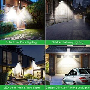 Solar Lights Outdoor with Remote Adjustable Pole 56Led,Waterproof, Motion Sensor Multi-Mode Solar Security Light for Fence,Yard,Road,Porch,Corridor,Garden,Grage(56LED-BLACK-2PACK)