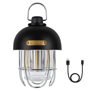 led vintage lantern rechargeable railroad lantern outdoor built-in battery & power display, ipx4 waterproof portable lantern for hoem&garden patio decor and outdoor camping, usb cable included