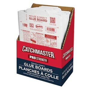 60m packed glue boards by catchmaster – 60 traps pre-baited, ready to use indoors mouse rodent insect reptile snake sticky adhesive long-lasting foldable tunnel disposable non-toxic – made in the usa