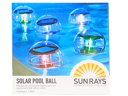 Solar Swimming Pool Lighting Ball, 4.3 inches Diameter –Floating or Hanging Light for Pool Garden Outdoor Landscape– Blue