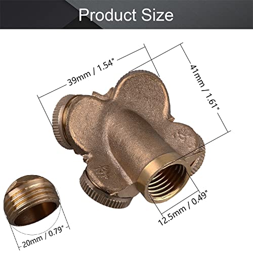 MroMax Misting Spray Nozzle 1/2BSPF Brass 1 Hole Garden Sprinklers Irrigation Connector Fitting External Threaded Water Pipe 2PCS