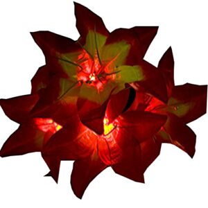 Winterworm Orange Solar 4 LED Lily Flower Light Outdoor Garden Lawn Color Changing Lamp