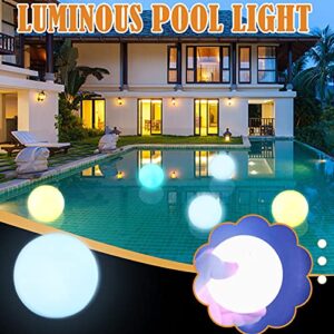 DORIC LED Floating Light Swimming Pool,Waterproof Rechargeable Color Changing Led Outdoor Lamp Ball for Garden, Backyard,Pond, Party Decor (G)