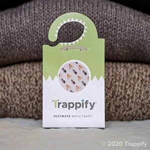 Trappify Sticky Gnat and Fly Traps for Home Pest Control - Fly, Gnats, Moths and Other Flying Insects Traps with Extra Sticky Adhesive - Disposable Fly, Gnat and Moths Catcher - 18 Traps
