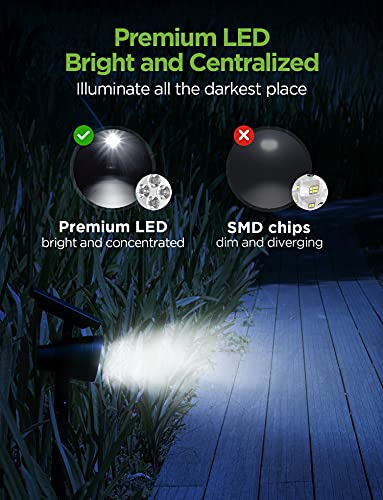 InnoGear Solar Lights, 2-in-1 Waterproof 3 LED Solar Spotlights Adjustable Wall Light Landscape Lighting Security Light Outdoor Auto On/Off for Patio Deck Yard Garden Driveway, Pack of 4